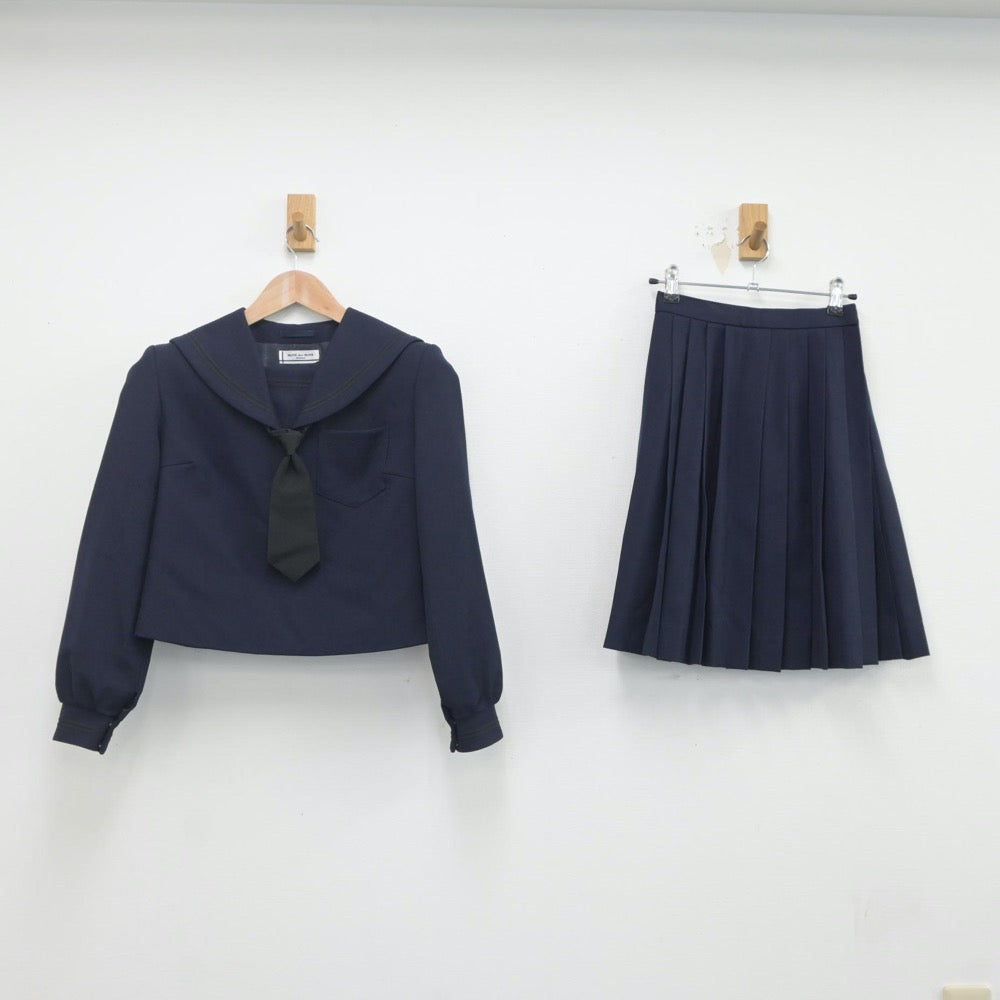 【中古】北海道 室蘭栄高等学校 女子制服 3点（セーラー服・スカート）sf020523