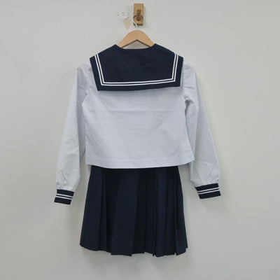 【中古】北海道 室蘭栄高等学校 女子制服 3点（セーラー服・スカート）sf020524