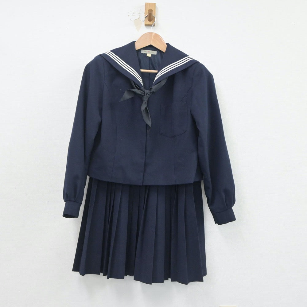 【中古】和歌山県 向陽高等学校 女子制服 3点（セーラー服・スカート）sf020525