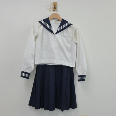 【中古】埼玉県 松山女子高等学校 女子制服 3点（セーラー服・スカート）sf020528