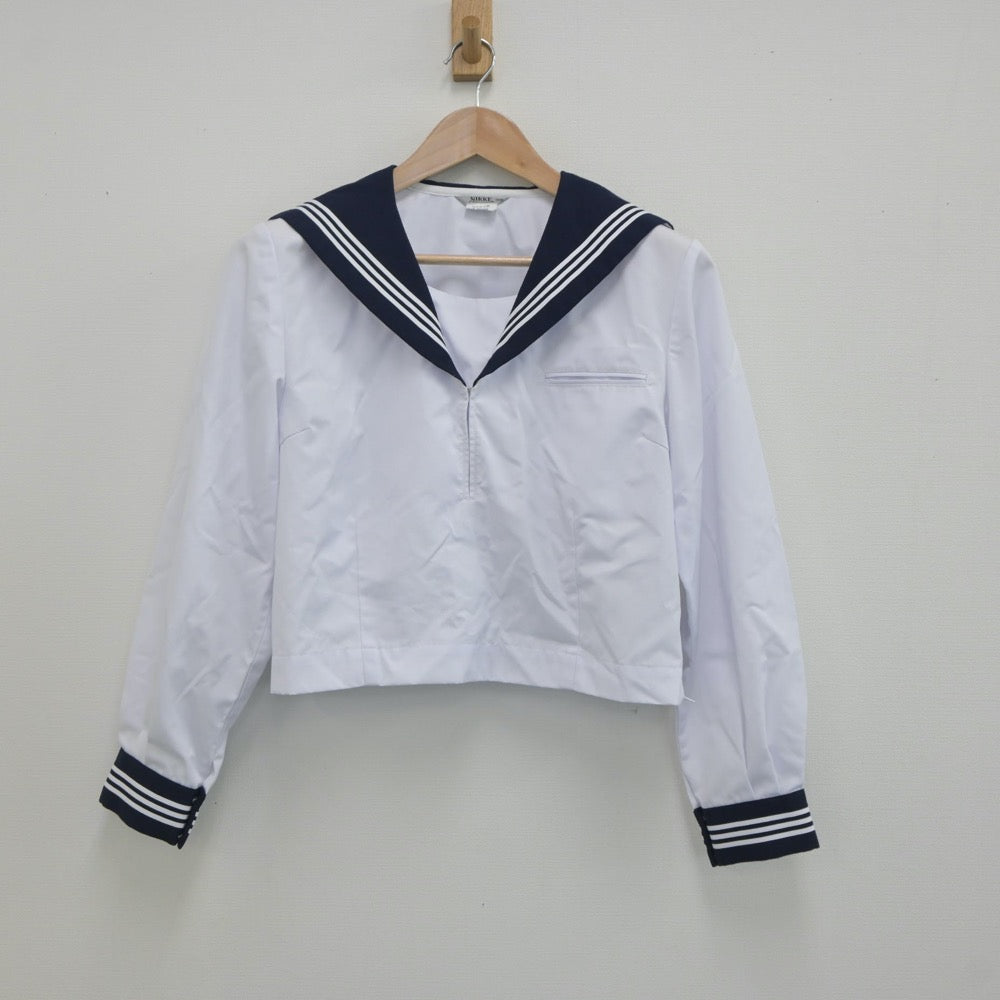 【中古】埼玉県 松山女子高等学校 女子制服 2点（セーラー服）sf020529