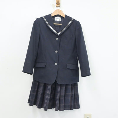 【中古】東京都 足立区立第七中学校 女子制服 2点（ブレザー・スカート）sf020531