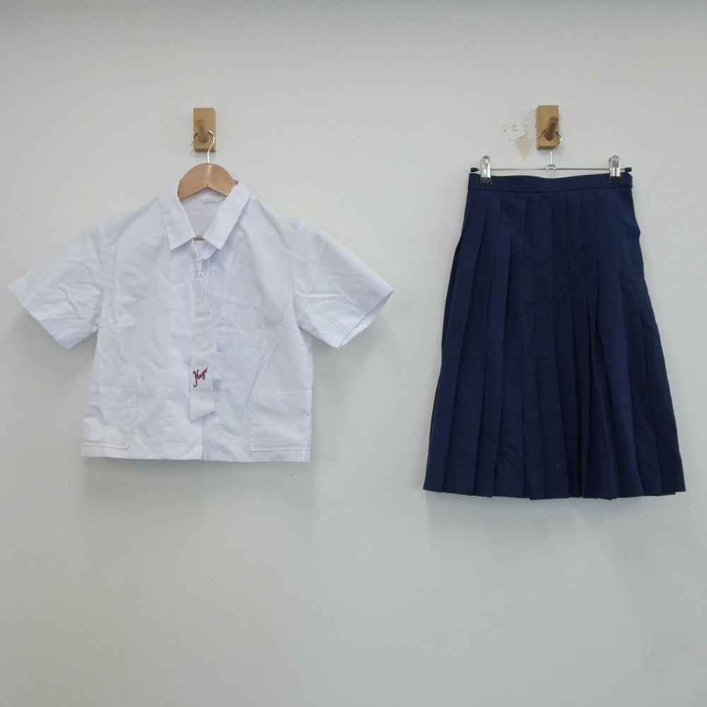 【中古】高知県 高知県教育学部附属中学校 女子制服 3点（シャツ・スカート）sf020538