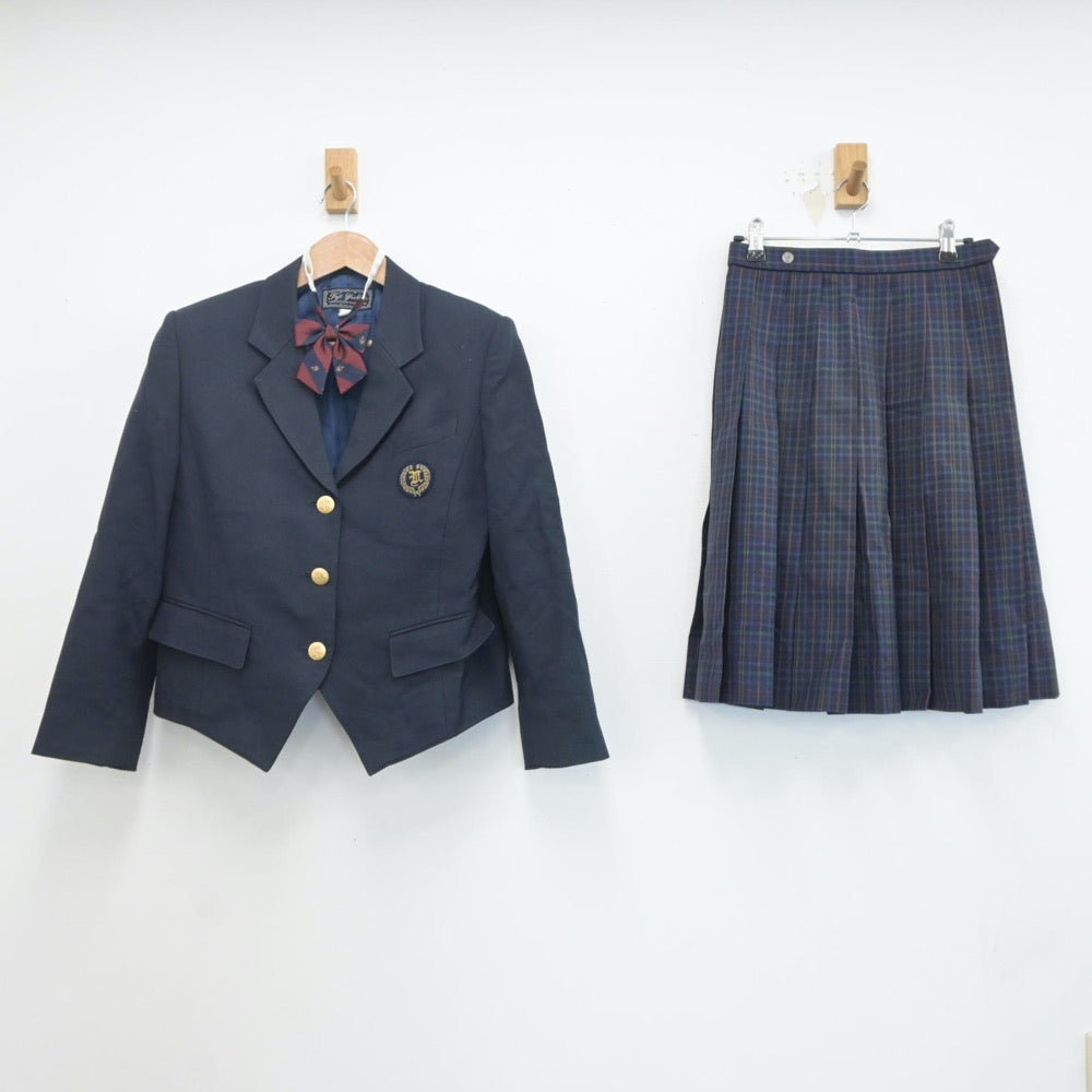 【中古】三重県 津市立南郊中学校 女子制服 3点（ブレザー・スカート）sf020540