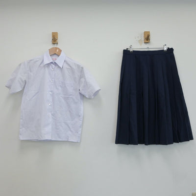 【中古】兵庫県 武庫中学校 女子制服 2点（シャツ・スカート）sf020543