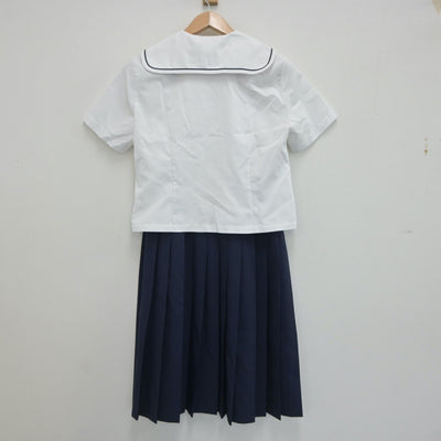 【中古】長崎県 東彼杵中学校 女子制服 2点（セーラー服・スカート）sf020554