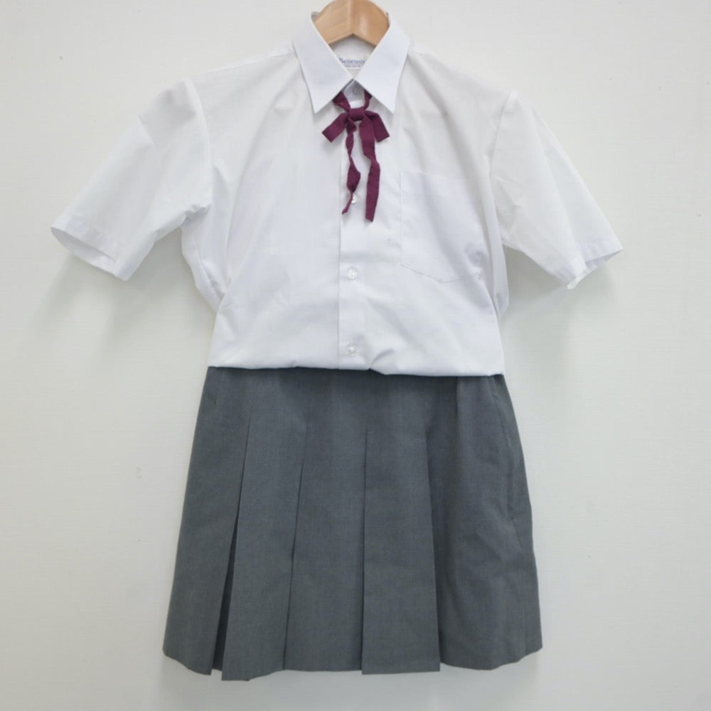 【中古】神奈川県 神奈川県立上溝高等学校 女子制服 3点（シャツ・スカート）sf020556