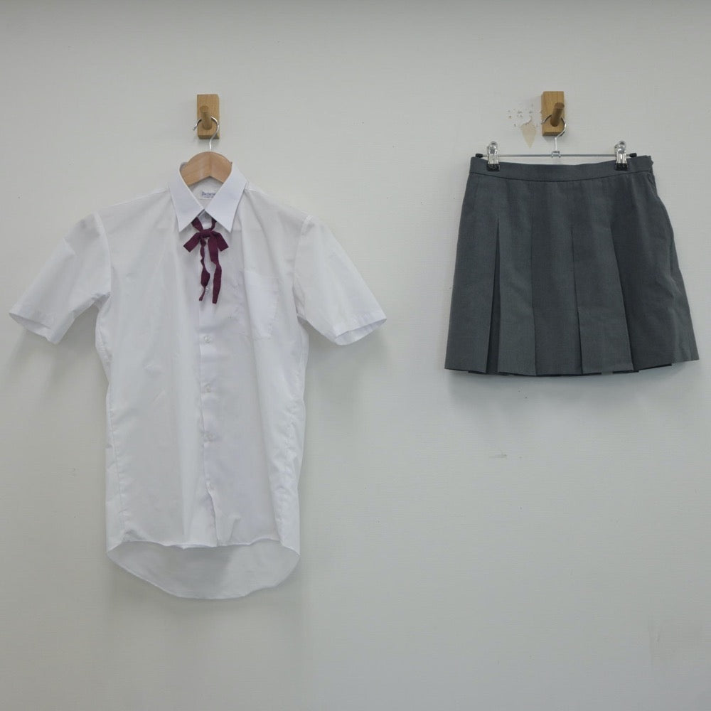 【中古】神奈川県 神奈川県立上溝高等学校 女子制服 3点（シャツ・スカート）sf020556