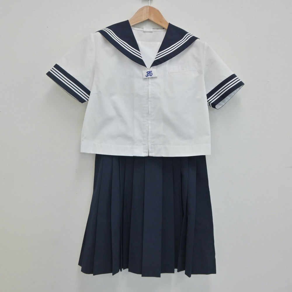 【中古】神奈川県 座間市立西中学校 女子制服 2点（セーラー服・スカート）sf020558