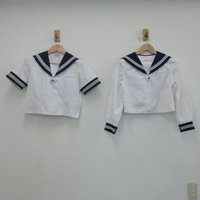 【中古】神奈川県 座間市立西中学校 女子制服 2点（セーラー服）sf020559