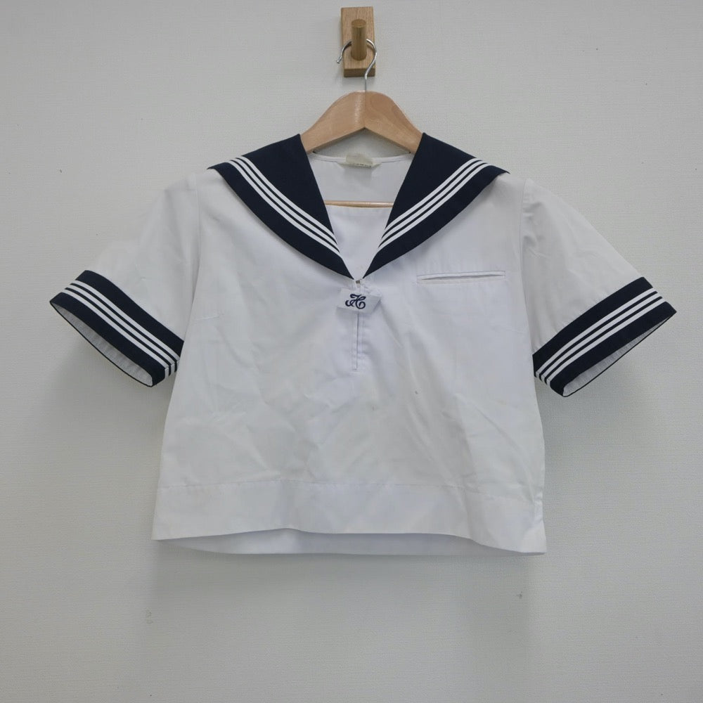 【中古】神奈川県 座間市立西中学校 女子制服 2点（セーラー服）sf020559