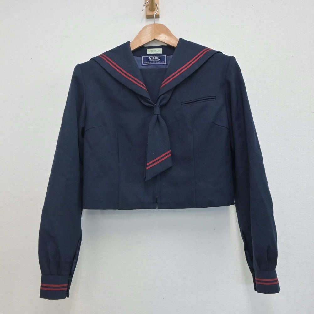 【中古】千葉県 千葉県東金市立東中学校 女子制服 3点（セーラー服・ジャンパースカート）sf020566