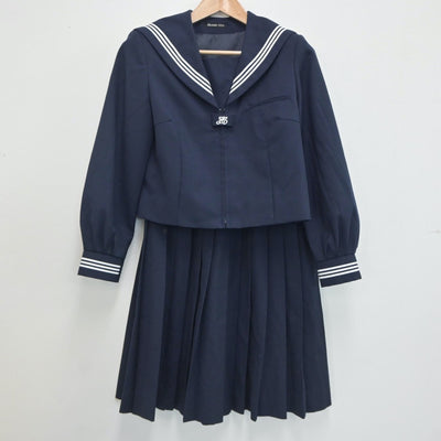 【中古】神奈川県 座間市立西中学校 女子制服 2点（セーラー服・スカート）sf020571