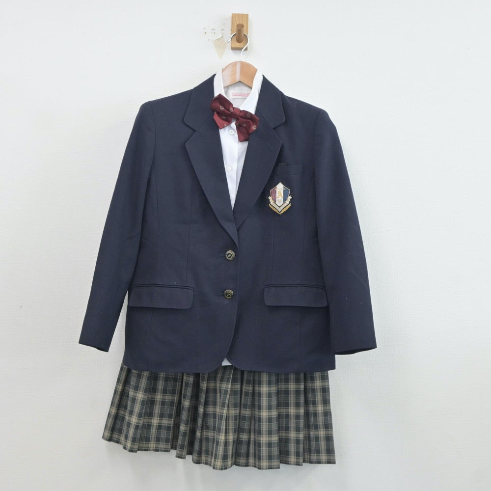 【中古】兵庫県 有野北中学校 女子制服 4点（ブレザー・シャツ・スカート）sf020578