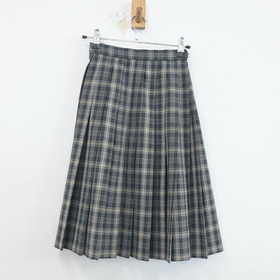 【中古】兵庫県 有野北中学校 女子制服 3点（ニットベスト・シャツ・スカート）sf020580