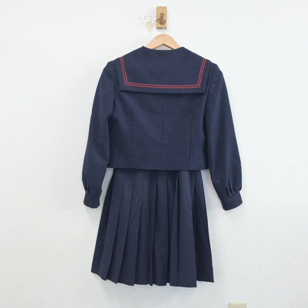 【中古】北海道 白石中学校 女子制服 3点（セーラー服・ベスト・スカート）sf020586
