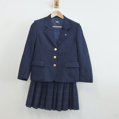 【中古】北海道 札幌東商業高等学校 女子制服 2点（ブレザー・スカート）sf020588