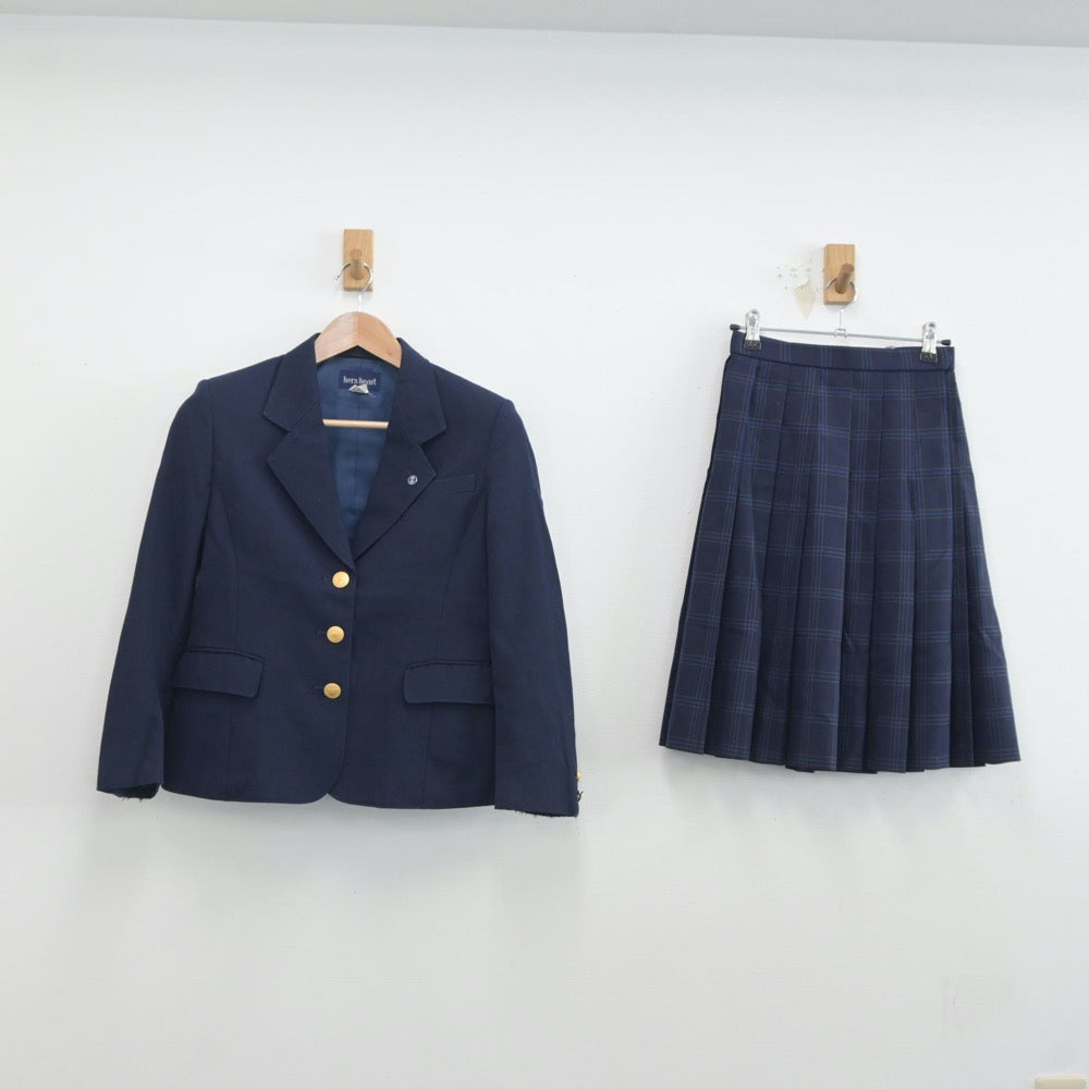 【中古】北海道 札幌東商業高等学校 女子制服 2点（ブレザー・スカート）sf020588