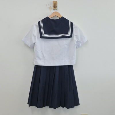 【中古】東京都 都立駒場高等学校 女子制服 3点（セーラー服・スカート）sf020592