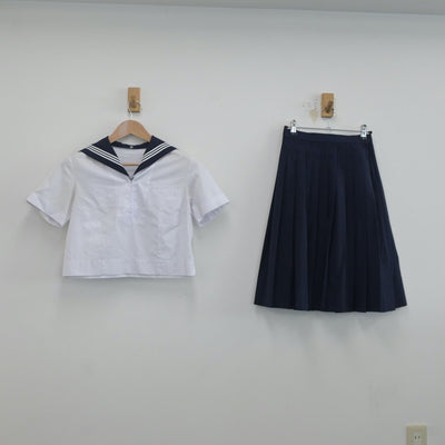 【中古】東京都 都立駒場高等学校 女子制服 3点（セーラー服・スカート）sf020592