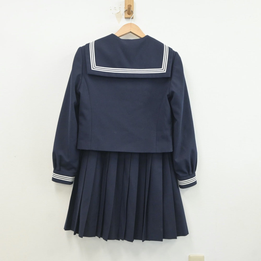 【中古】新潟県 見附市立西中学校 女子制服 2点（セーラー服・スカート）sf020594