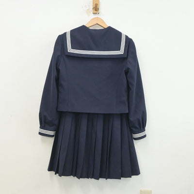 【中古】新潟県 見附市立西中学校 女子制服 2点（セーラー服・スカート）sf020594