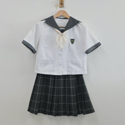 【中古】岡山県 山陽学園中学校・高等学校 女子制服 3点（セーラー服・スカート）sf020602