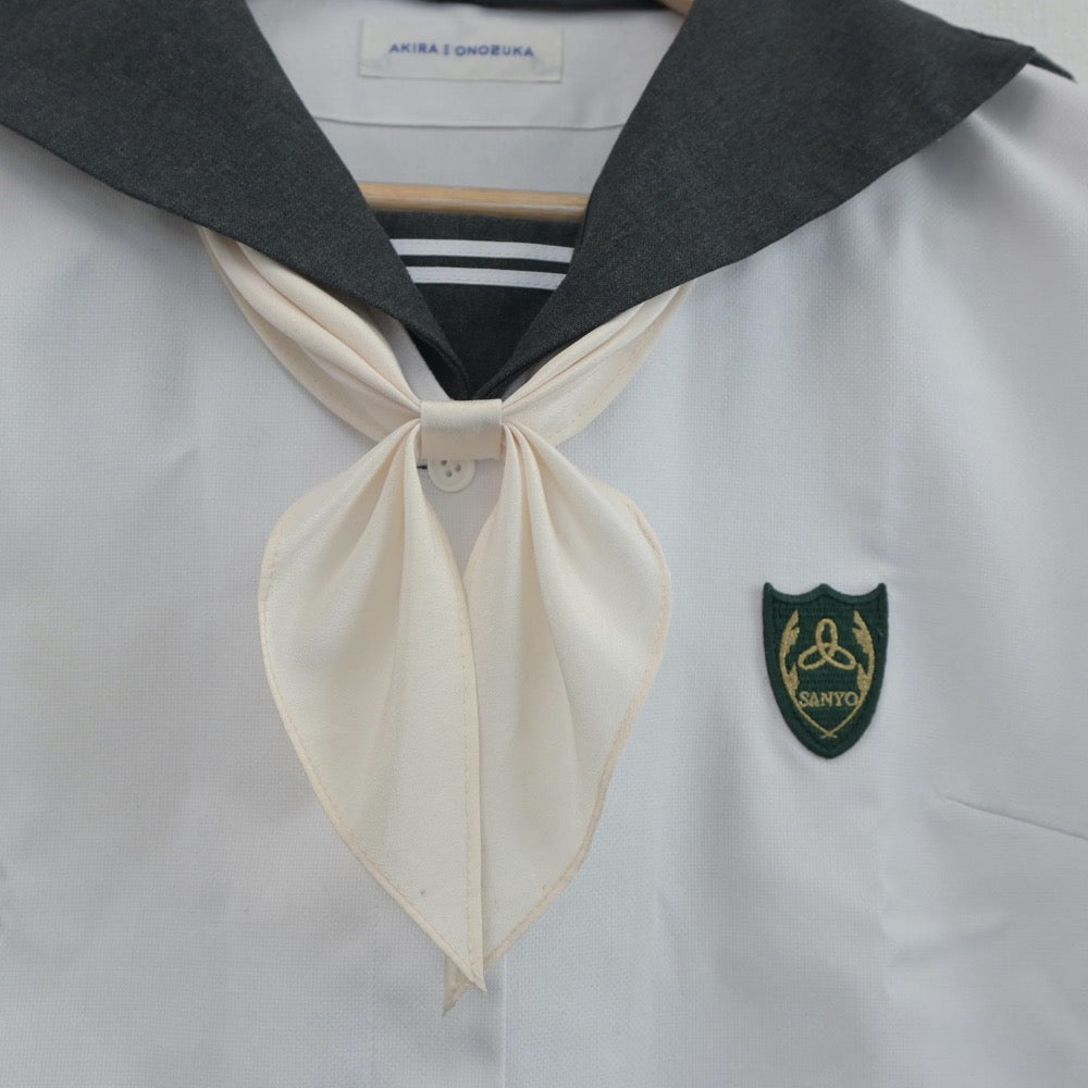 【中古】岡山県 山陽学園中学校・高等学校 女子制服 3点（セーラー服・スカート）sf020602