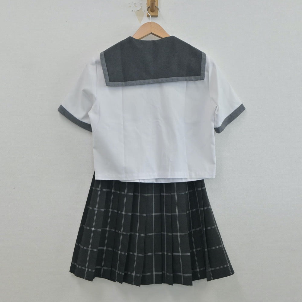 【中古】岡山県 山陽学園中学校・高等学校 女子制服 3点（セーラー服・スカート）sf020602