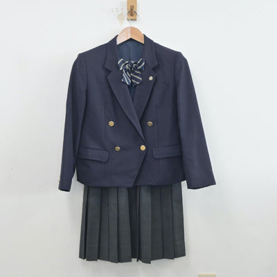 【中古】秋田県 能代商業高等学校 女子制服 4点（ブレザー・スカート・スカート）sf020606