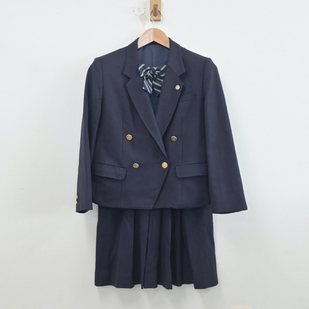 【中古】秋田県 能代商業高等学校 女子制服 4点（ブレザー・スカート・スカート）sf020606