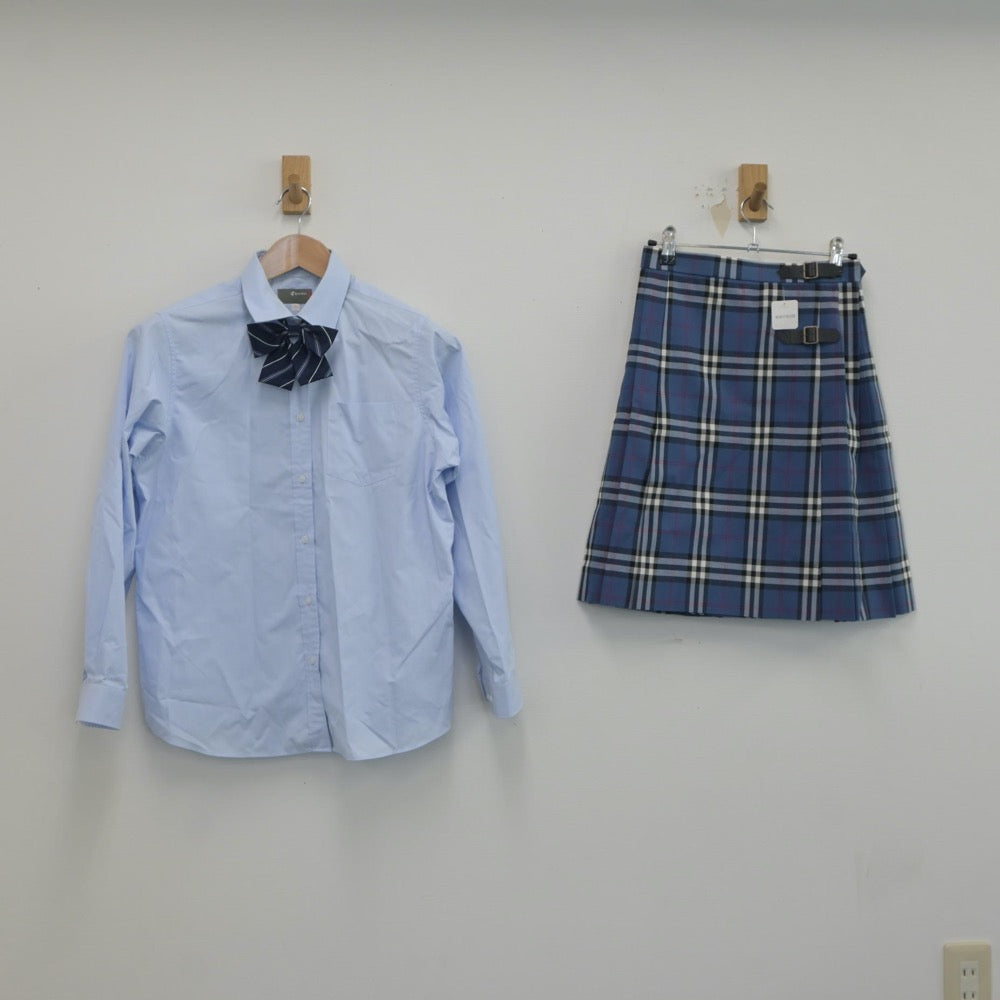 中古制服】埼玉県 松栄学園高等学校 女子制服 3点（シャツ・スカート