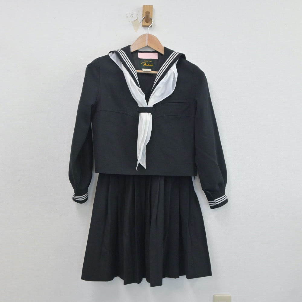 【中古】東京都 富士見中学校 女子制服 3点（セーラー服・スカート）sf020612