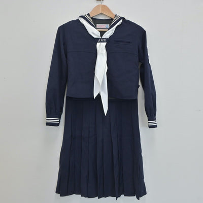 【中古】神奈川県 日本女子大学附属中学校 女子制服 3点（セーラー服・スカート）sf020619