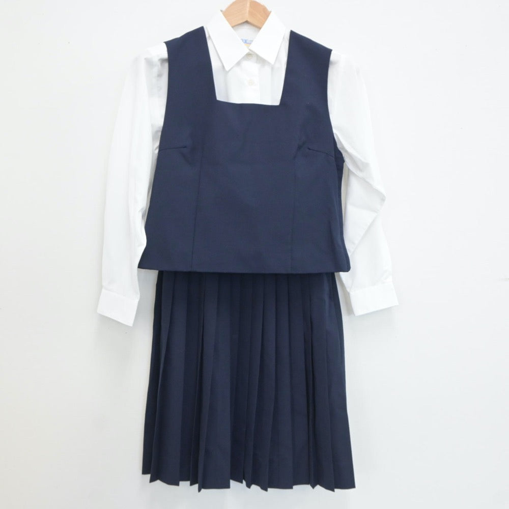 【中古】香川県 高松高等学校 女子制服 3点（シャツ・ベスト・スカート）sf020624