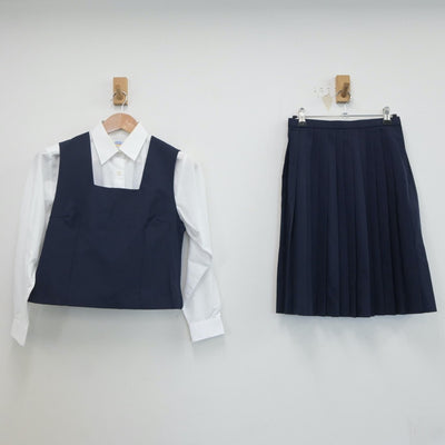 【中古】香川県 高松高等学校 女子制服 3点（シャツ・ベスト・スカート）sf020624