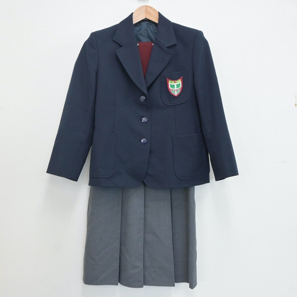 【中古】神奈川県 北の台中学校 女子制服 5点（ブレザー・ベスト・スカート）sf020626