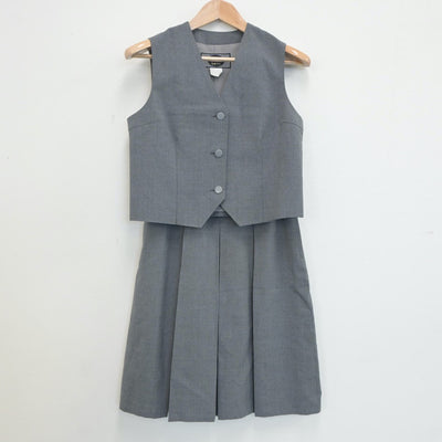 【中古】神奈川県 北の台中学校 女子制服 2点（ベスト・スカート）sf020627