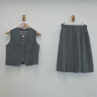 【中古】神奈川県 北の台中学校 女子制服 2点（ベスト・スカート）sf020627