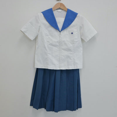 【中古】秋田県 西高等学校 女子制服 2点（セーラー服・スカート）sf020629