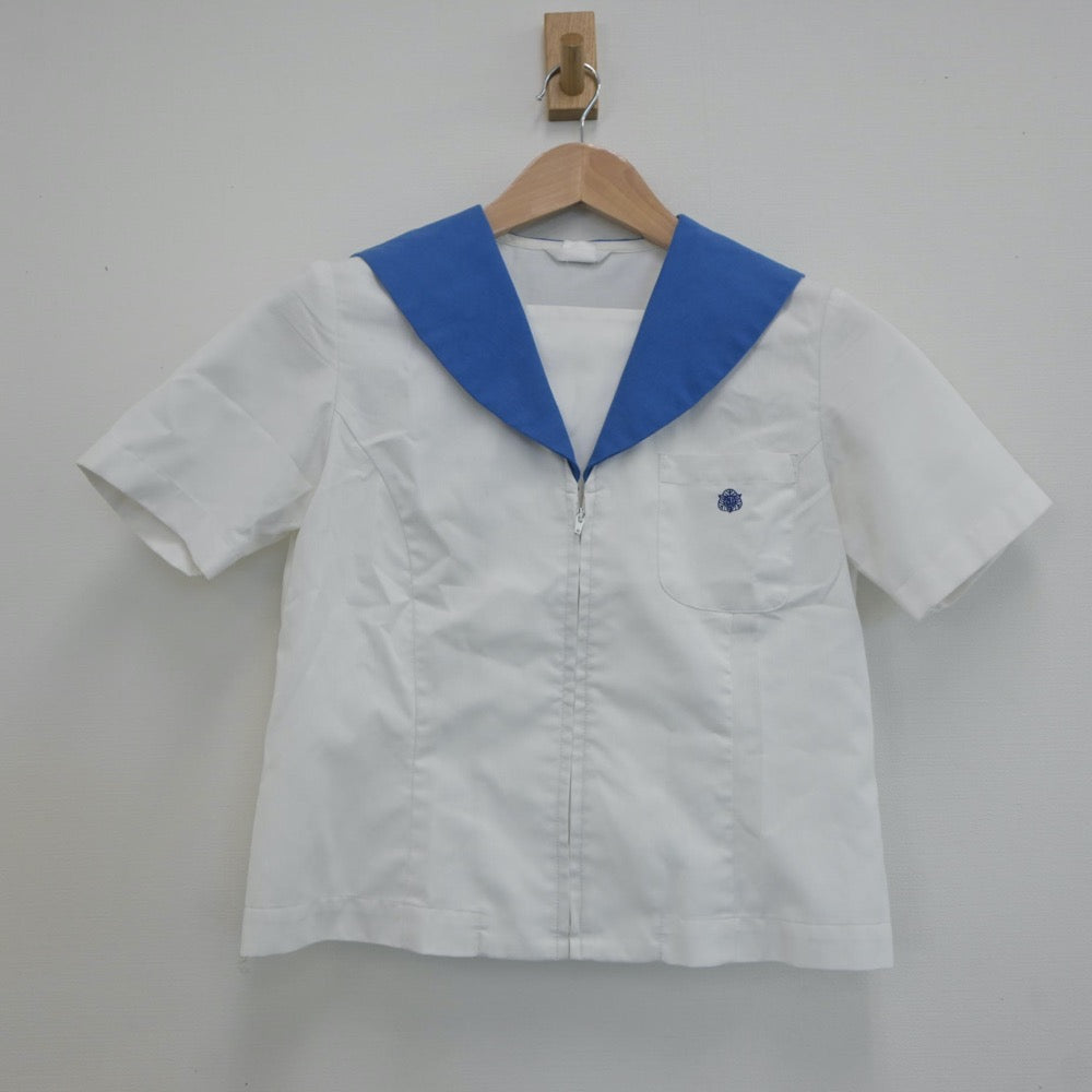 【中古】秋田県 西高等学校 女子制服 2点（セーラー服・スカート）sf020629