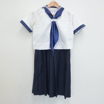 【中古】神奈川県 日本女子大学附属中学校 女子制服 4点（セーラー服・スカート）sf020630