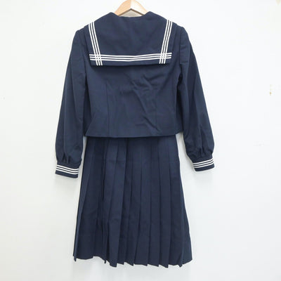 【中古】埼玉県 富士見台中学校 女子制服 4点（セーラー服・スカート）sf020642