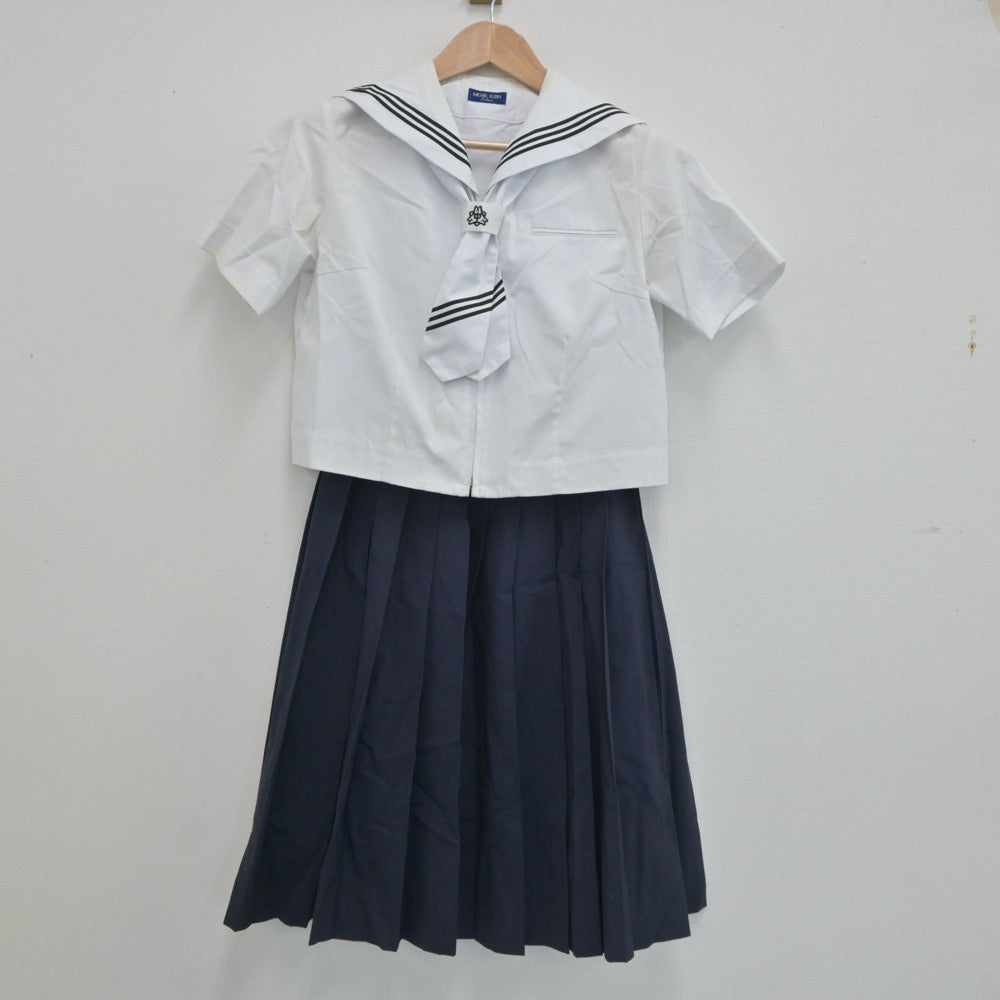 【中古】埼玉県 富士見台中学校 女子制服 3点（セーラー服・スカート）sf020643