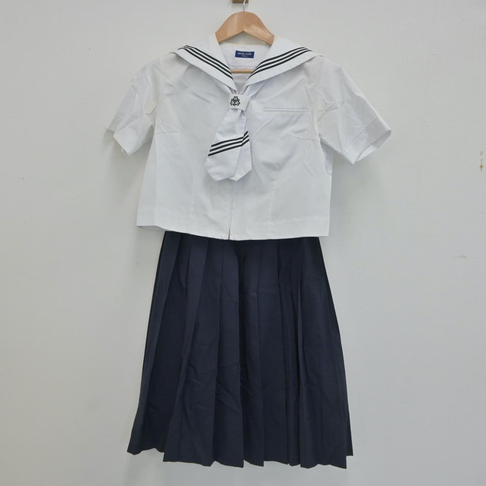 【中古】埼玉県 富士見台中学校 女子制服 3点（セーラー服・スカート）sf020644