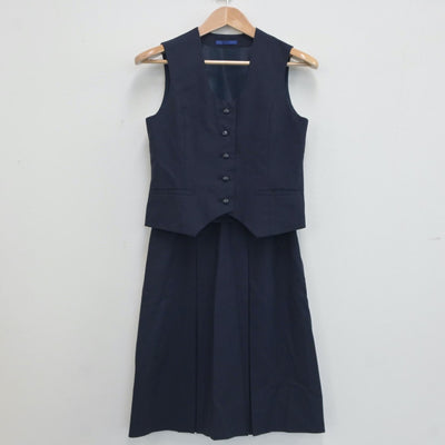 【中古】北海道 藤女子中学校 女子制服 2点（ベスト・スカート）sf020648