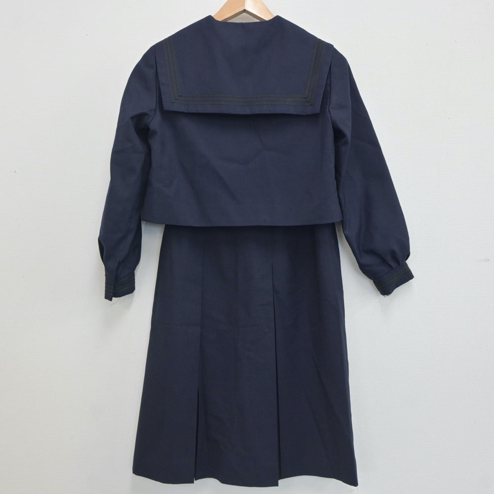 【中古】北海道 藤女子中学校 女子制服 4点（セーラー服・ベスト・スカート）sf020649