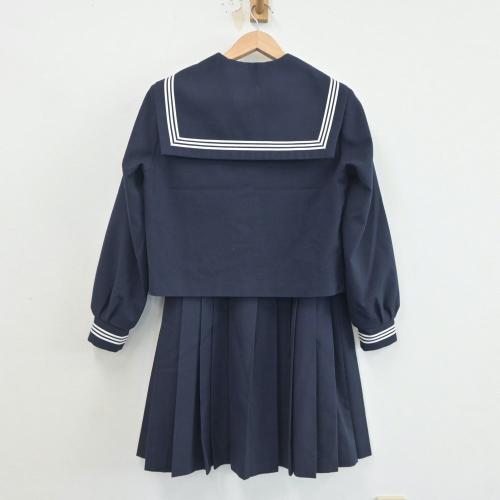 【中古】静岡県 天竜中学校 女子制服 3点（セーラー服・スカート）sf020660