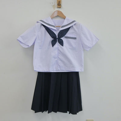 【中古】静岡県 天竜中学校 女子制服 4点（セーラー服・スカート）sf020661