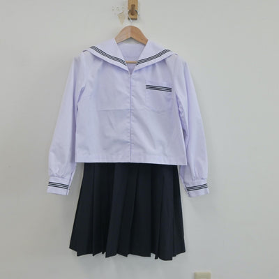 【中古】静岡県 天竜中学校 女子制服 4点（セーラー服・スカート）sf020661